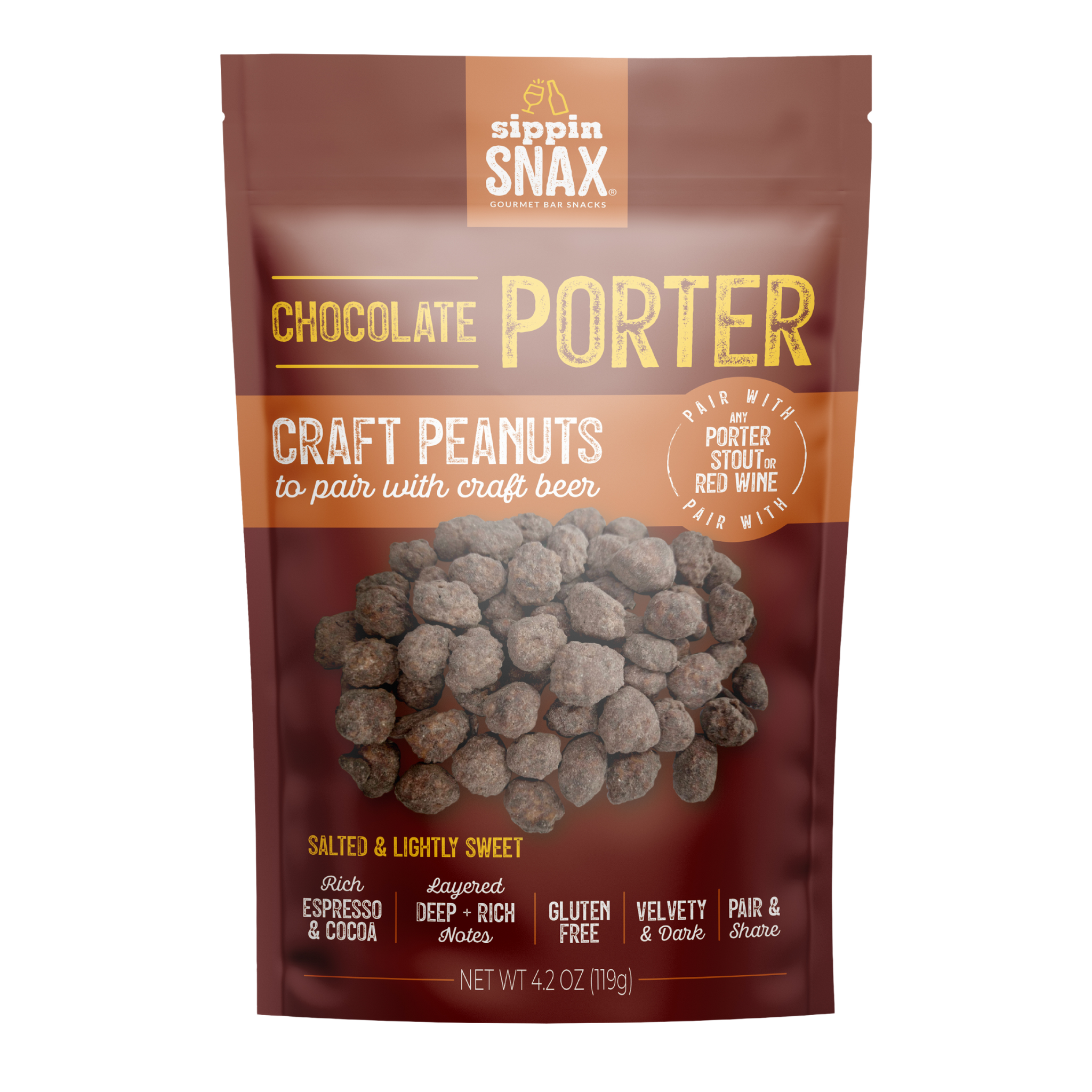 SIPPIN SNAX Chocolate Porter Craft Peanuts